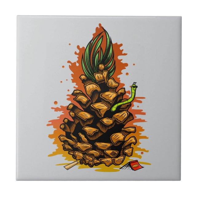 Ananas Kakelplatta (Framsidan)