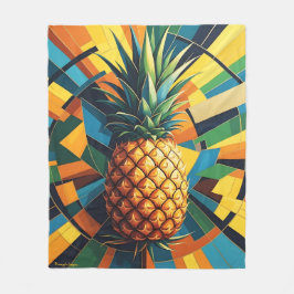 Ananas Kaleidoskop - Ananassaempirisk design Fleecefilt