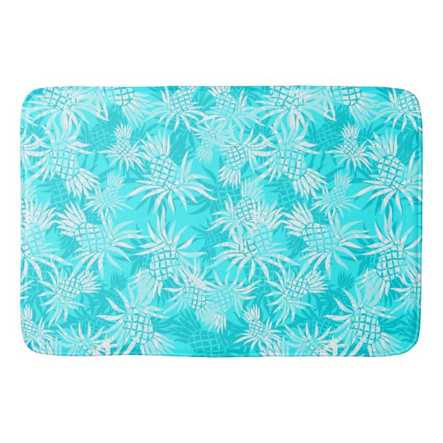 Ananas Kamouflage Hawaiiansk Tropisk Badrumsmatta (Framsidan)