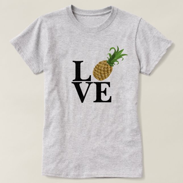 Ananas Kärlek Kvinnors T-Shirt (Design framsida)