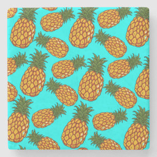 Ananas Kärlek Mönster - Tasty Tropical Exotic Stenunderlägg
