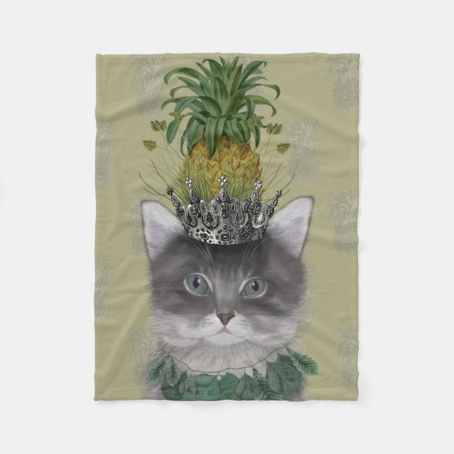Ananas Katt Fleecefilt (Framsidan)