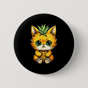 Ananas Katt Frukt Hej Sommar Lov Katt Kärlek Knapp