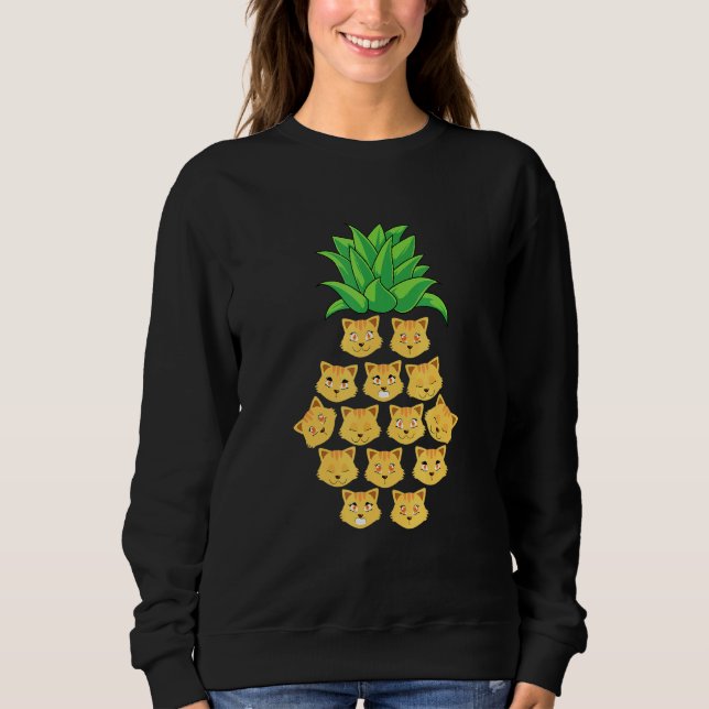 Ananas Katt - Katt T Shirt (Framsida)
