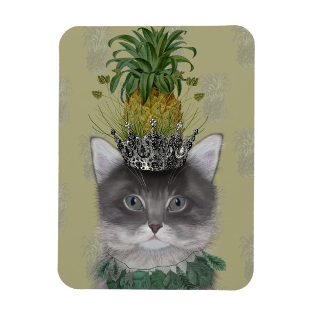 Ananas Katt Magnet (Vertikal)
