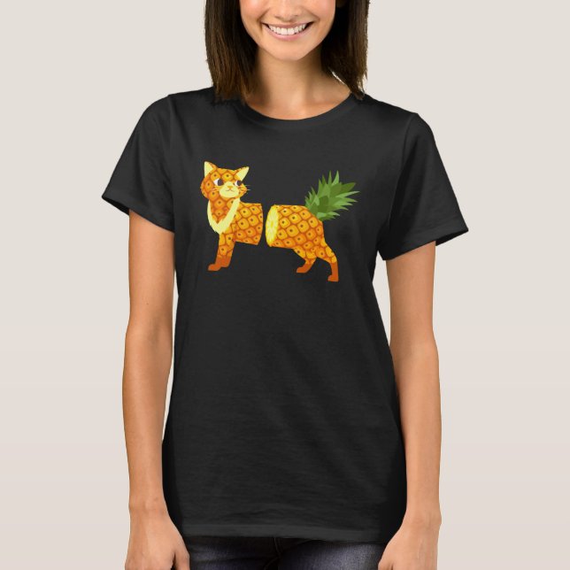 Ananas Katt T Shirt (Framsida)