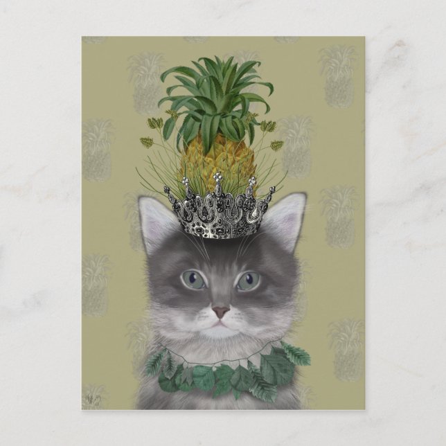 Ananas Katt Vykort (Framsida)