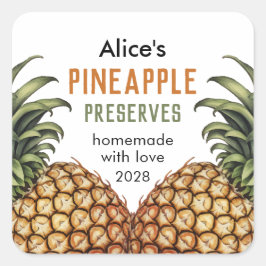 Ananas konserver hemgjorda etikett för konserverin