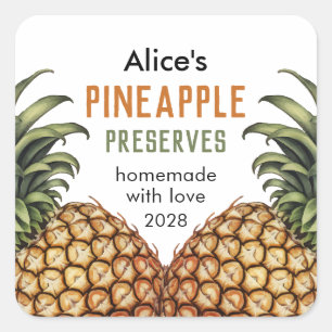 Ananas konserver hemgjorda etikett för konserverin