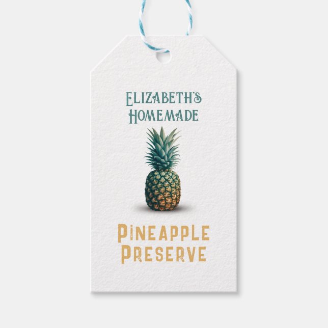 Ananas Konserverad Presentetikett (Framsidan)