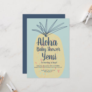 Ananas Konst Bebis Shower Tropisk Sommar Aloha