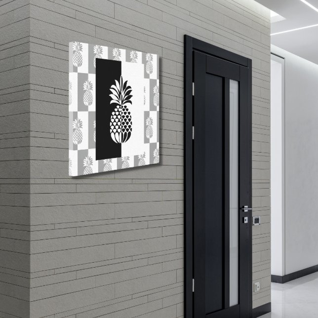 Ananas Konst | Modern Svart och Vit Canvastryck (Skapare uppladdad)