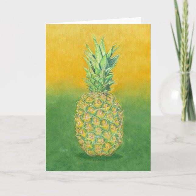 Ananas konst vikt gratulationskort kort (Framsida)
