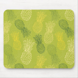 Ananas kontur Mönster på Grönt Musmatta