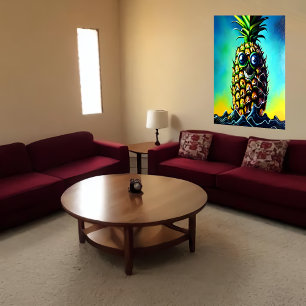 Ananas leende åt dig AI Art Poster