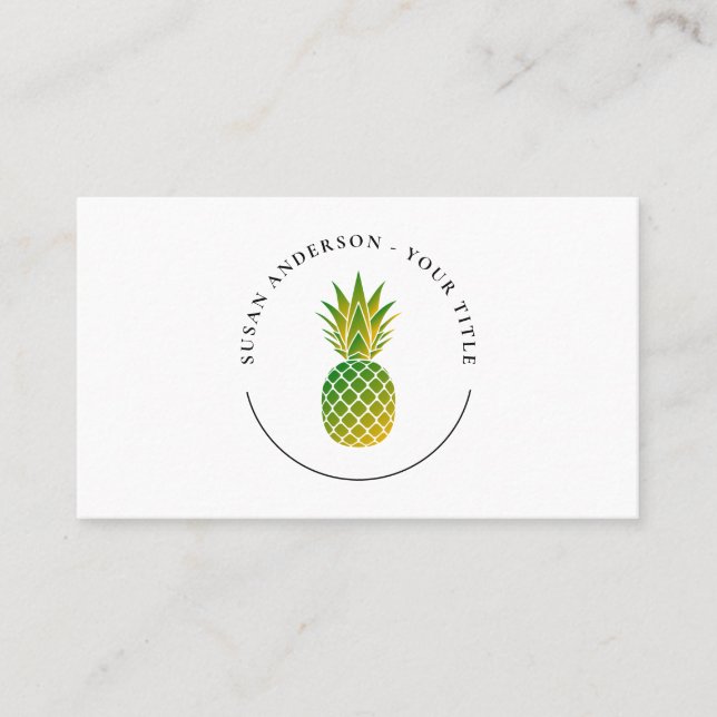 Ananas Logotyp, Affärskort Visitkort (Framsida)