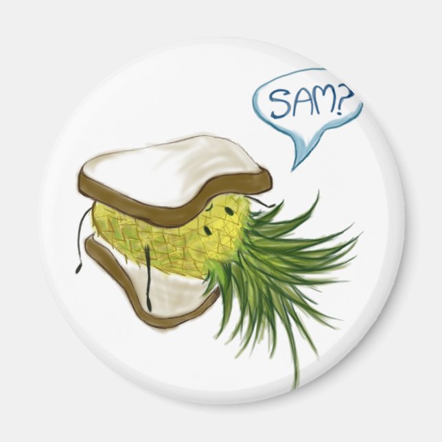 Ananas Logotyp Magnet (Framsidan)