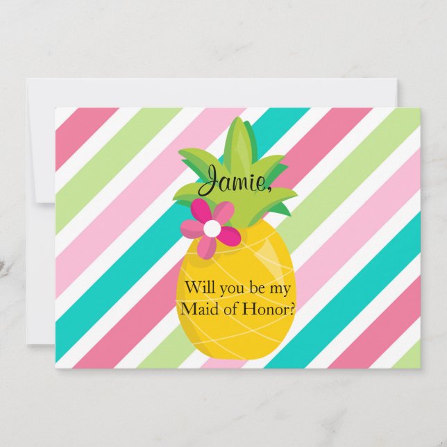 Ananas Maid of honor Frieri Inbjudningar (Framsida)