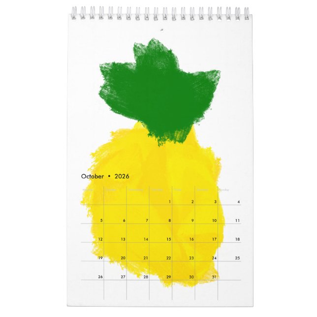 Ananas målar kalender 2016 (Oct 2026)