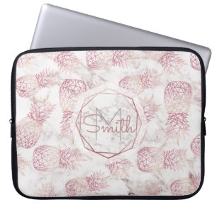 Ananas marmor ro mönster laptop sleeve