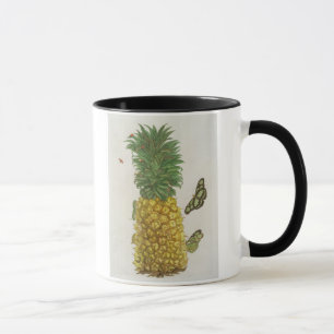 Ananas med caterpillaren och fjärilar (räcka-c mugg