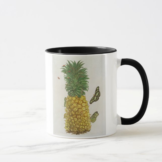 Ananas med caterpillaren och fjärilar (räcka-c mugg (Höger)