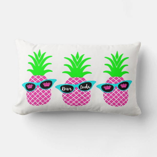 Ananas med DIVAtude Lumbarkudde (Framsida)
