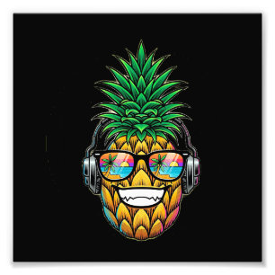 Ananas med glasögon fototryck