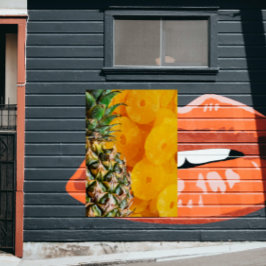Ananas med klippt anananas, fodie, ZSSG Poster