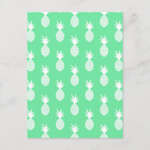 Ananas Mint Mönster 2 Vykort