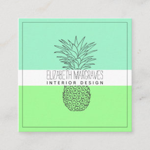 Ananas Modern Insida-designer Fyrkantigt Visitkort