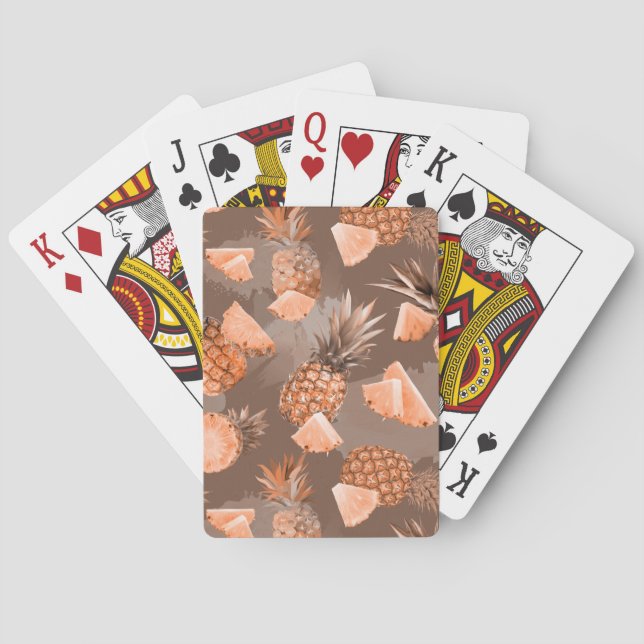Ananas Mönster 4 Casinokort (Baksidan)