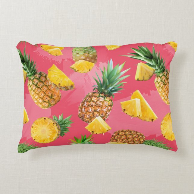 Ananas Mönster 5 Prydnadskudde (Framsidan)