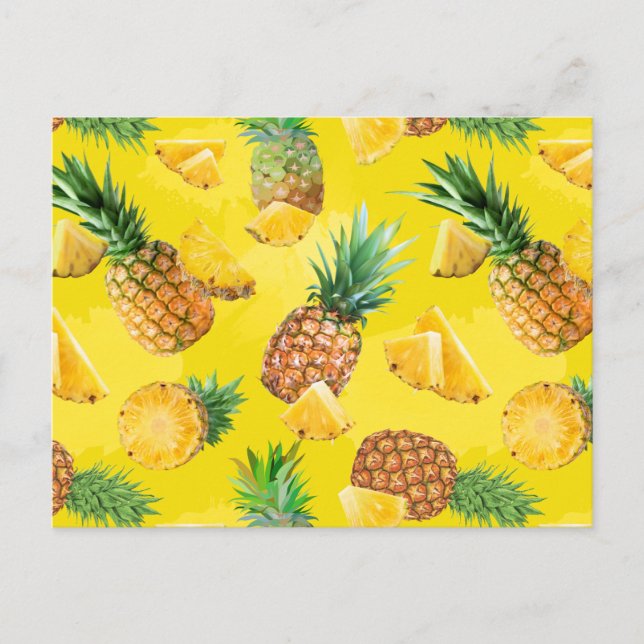Ananas Mönster 7 Helg Vykort (Framsida)