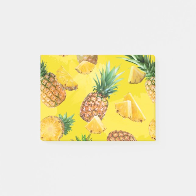 Ananas Mönster 7 Post-it Block (Framsida)