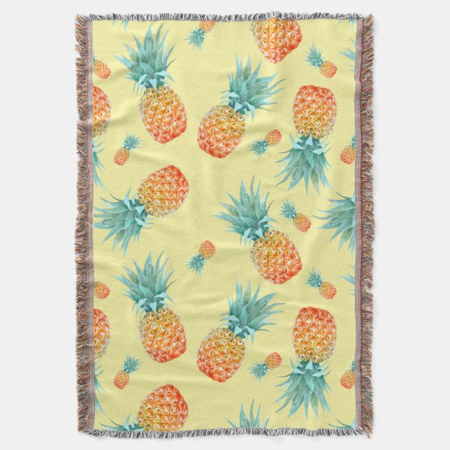 Ananas Mönster Filt (Framsidan Vertikal)