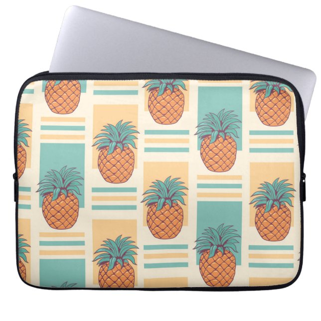 Ananas Mönster Laptop Fodral (Framsidan)