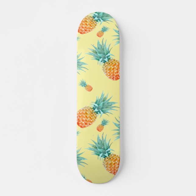 Ananas Mönster Mini Skateboard Bräda 18,5 Cm (Framsida)