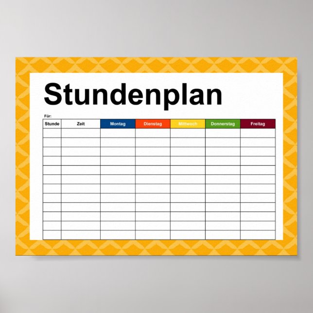 Ananas Mönster Poster (Framsidan)