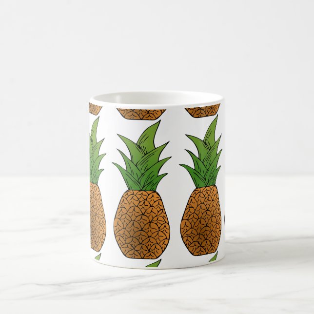 ananas mönster Thunder_Cove Kaffemugg (Center)