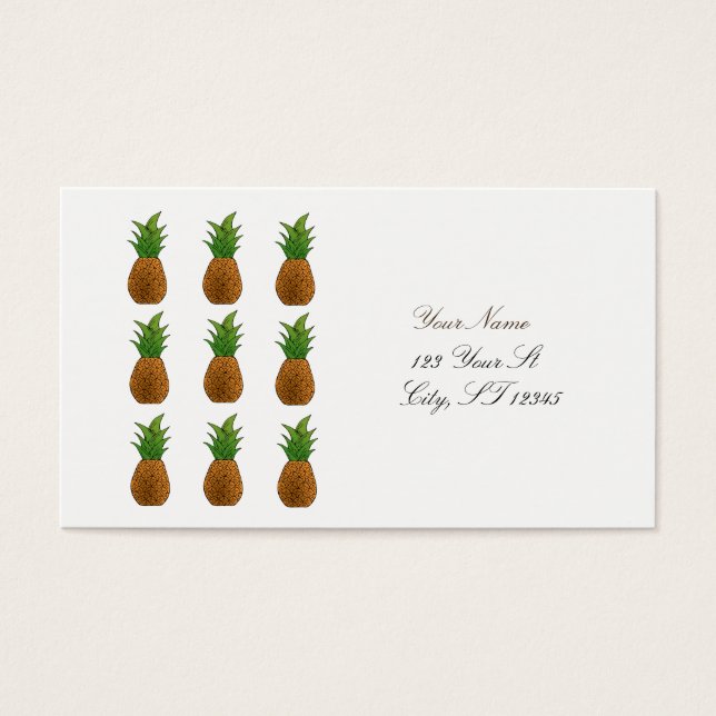 ananas mönster Thunder_Cove Visitkort (Framsidan)