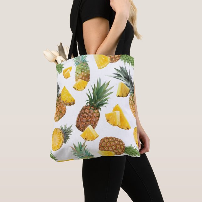 Ananas Mönster Tygkasse (Närbild)