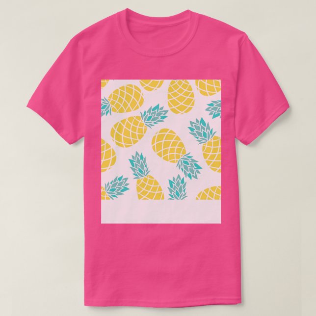 Ananas, Mönster, utskrift Ananas Frukt T Shirt (Design framsida)