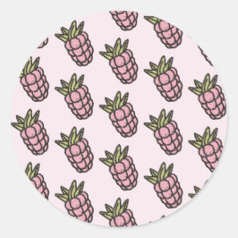 Ananas Mönster Y2K Retro-Funky Runt Klistermärke