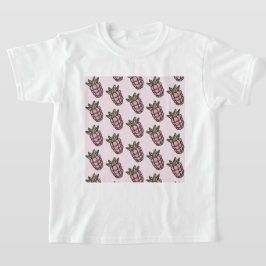 Ananas Mönster Y2K Retro-Funky T Shirt