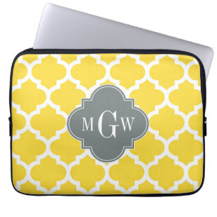Ananas Moroccan #5, kol 3, första monogram Laptop Fodral