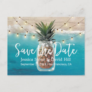 Ananas Murglas Strand Bröllop Spara Datum Meddelande Vykort