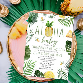 Ananas & Nappar Baby Shower Luau Inbjudningar