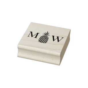 Ananas nr 11 par Bröllop 2 första monogram Stämpel