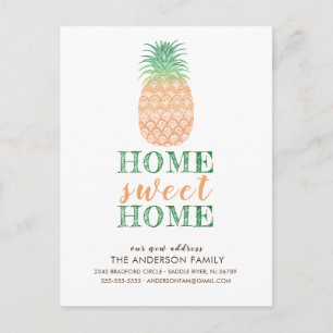 Ananas Nya adress anmälningskort Meddelande Vykort
